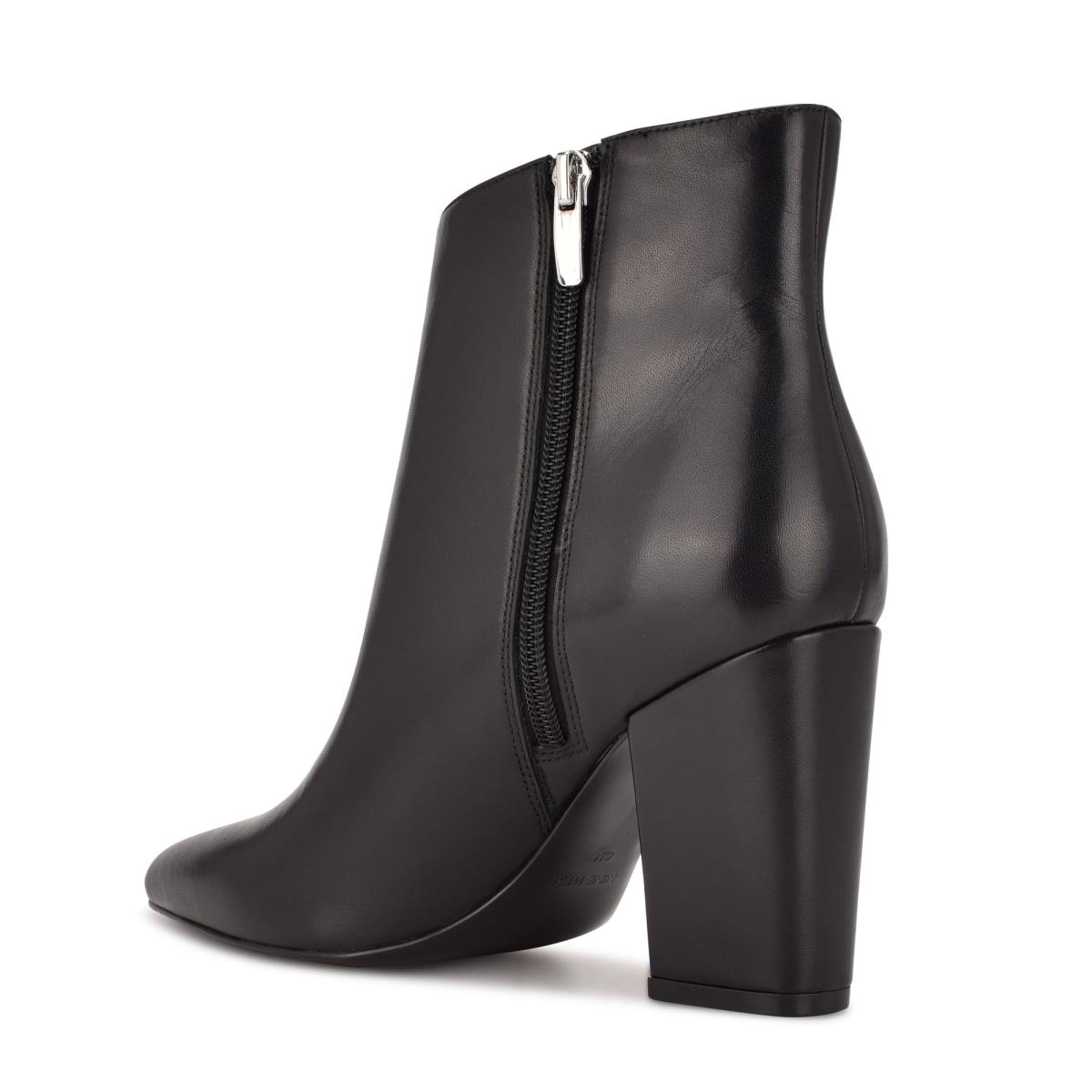 Women's Nine West Glorya Heeled Booties Black | VKWO50368