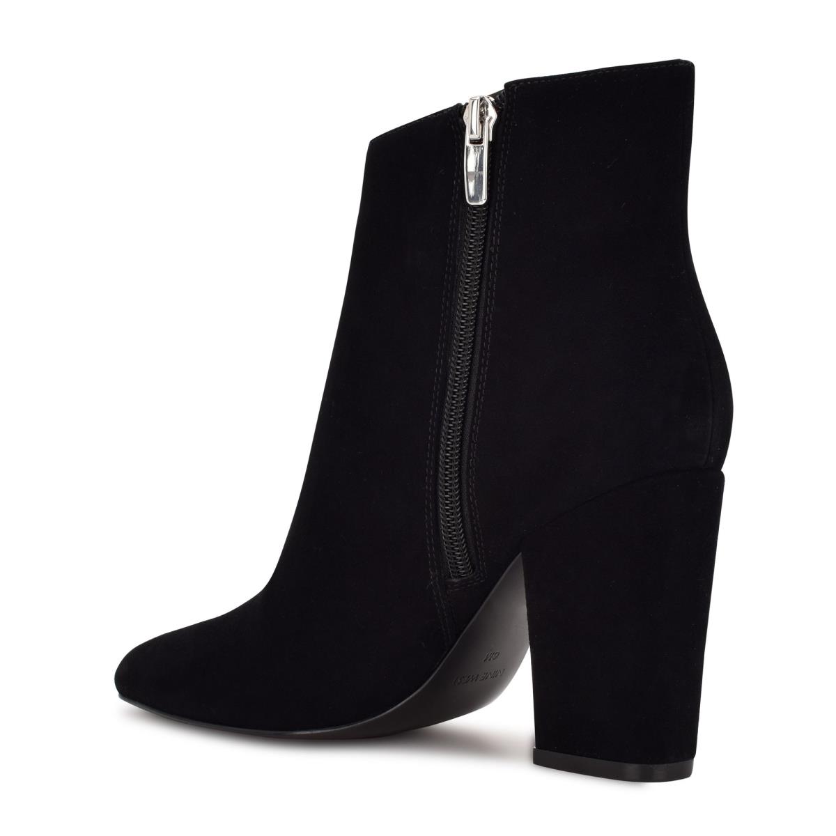 Women's Nine West Glorya Heeled Booties Black | WEIX54098