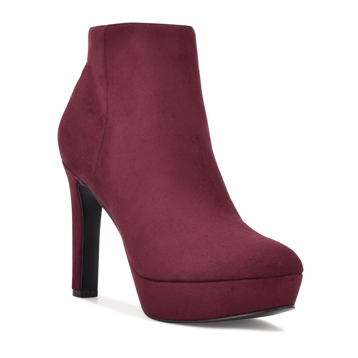 Women's Nine West Glowup Platform Booties Claret | UBRF95036