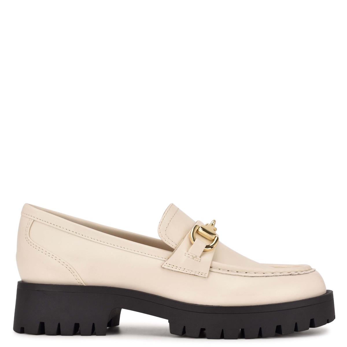 Women\'s Nine West Gonehme Lug Sole Loafers Cream | IWGD53748