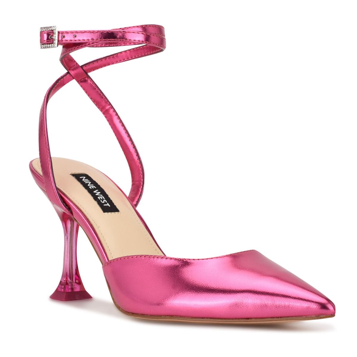 Women's Nine West Harlowe Ankle Strap Pumps Pink | MUZN32168