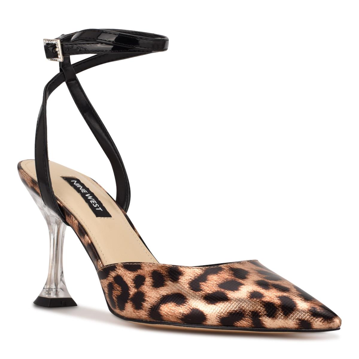 Women's Nine West Harlowe Ankle Strap Pumps Leopard | RWTM13785