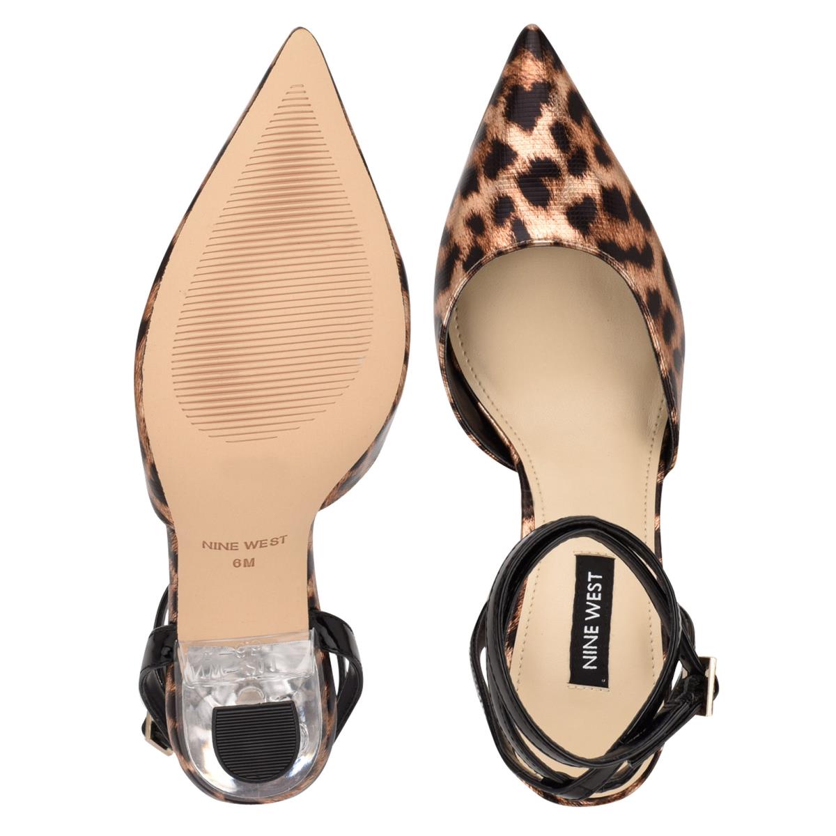 Women's Nine West Harlowe Ankle Strap Pumps Leopard | RWTM13785