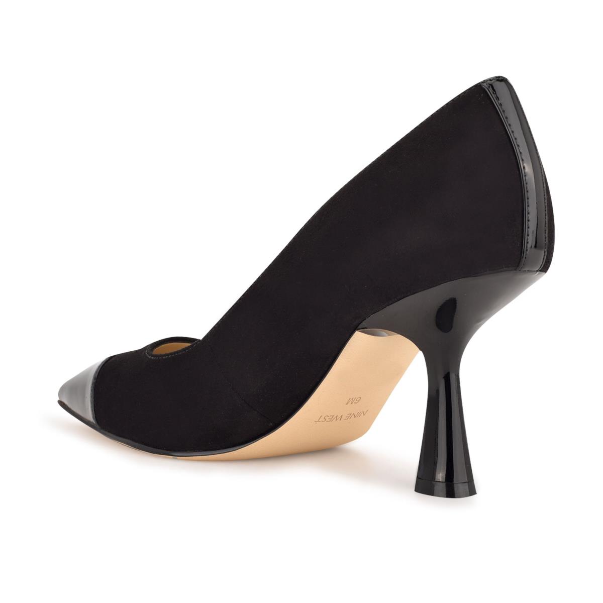 Women's Nine West Hippa Pointy Toe Pumps Black | BRDY32485