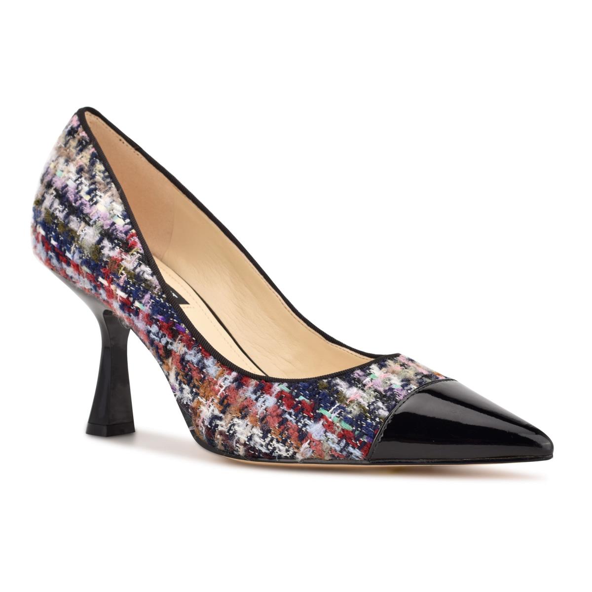 Women's Nine West Hippa Pointy Toe Pumps Blue / Multicolor | ECDN97843