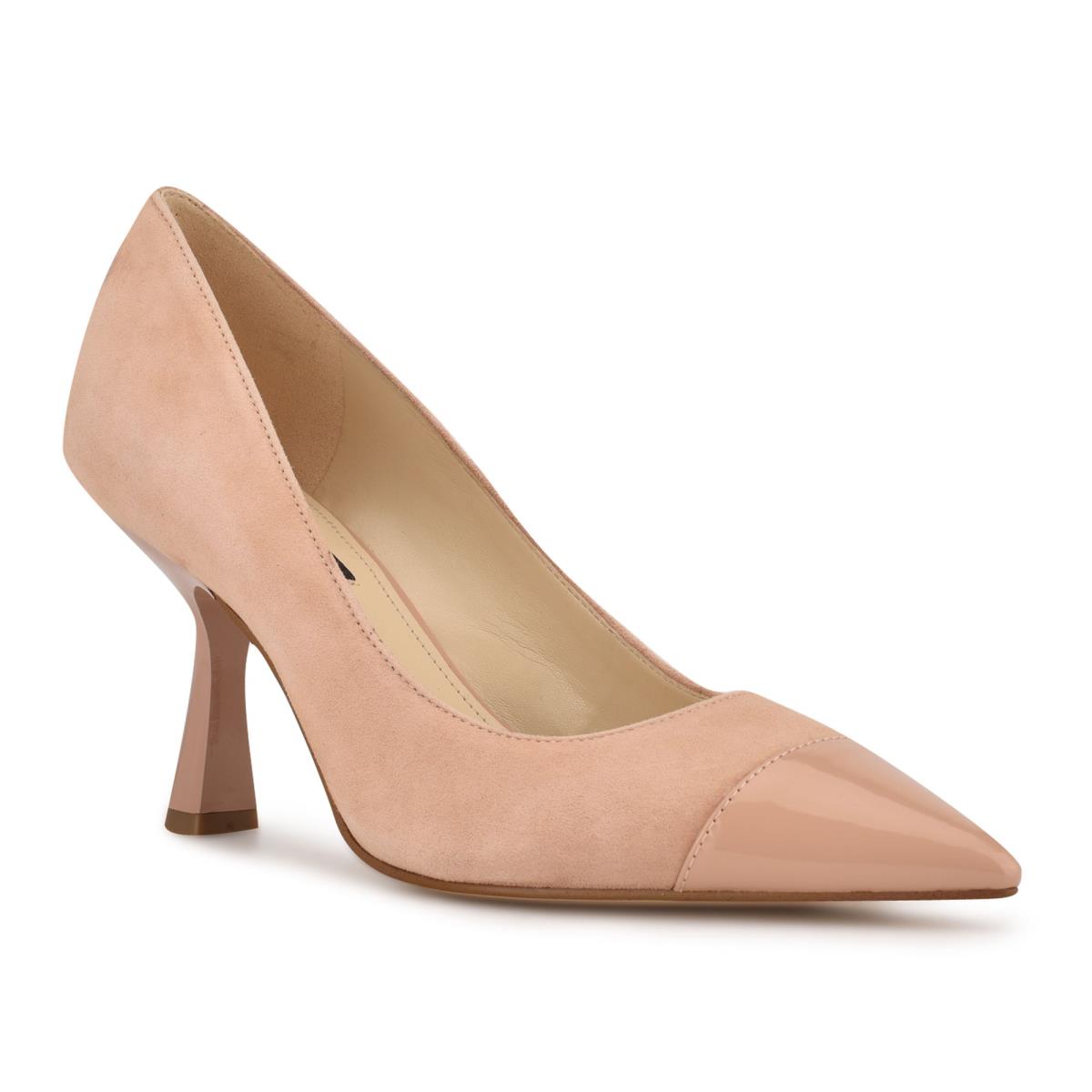 Women's Nine West Hippa Pointy Toe Pumps Beige | VPRF27619