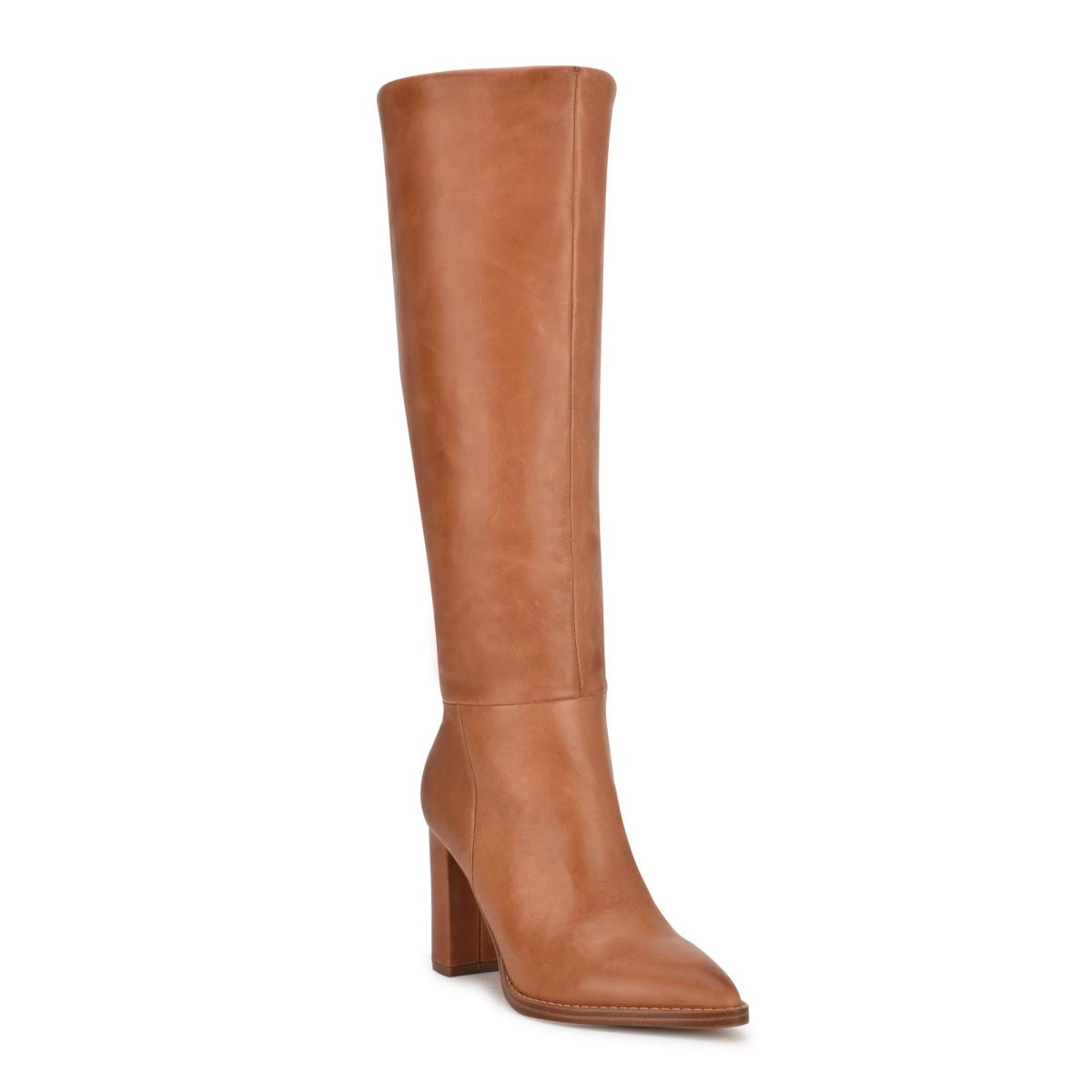 Women's Nine West Hiya Heeled Boots Brown | RMWP84107