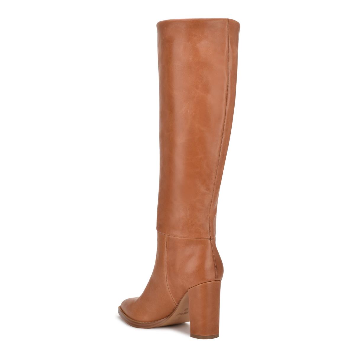 Women's Nine West Hiya Heeled Boots Brown | RMWP84107