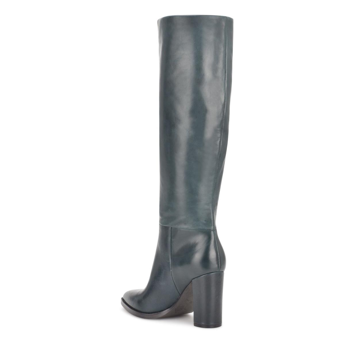 Women's Nine West Hiya Heeled Boots Obsidian | PTKF85320