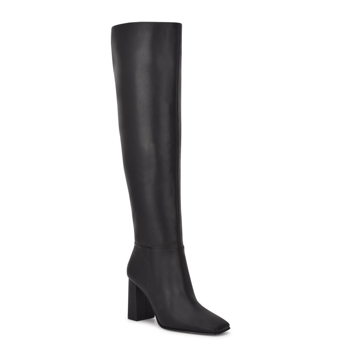 Women's Nine West Kalida Heeled Boots Black | YPZF90623