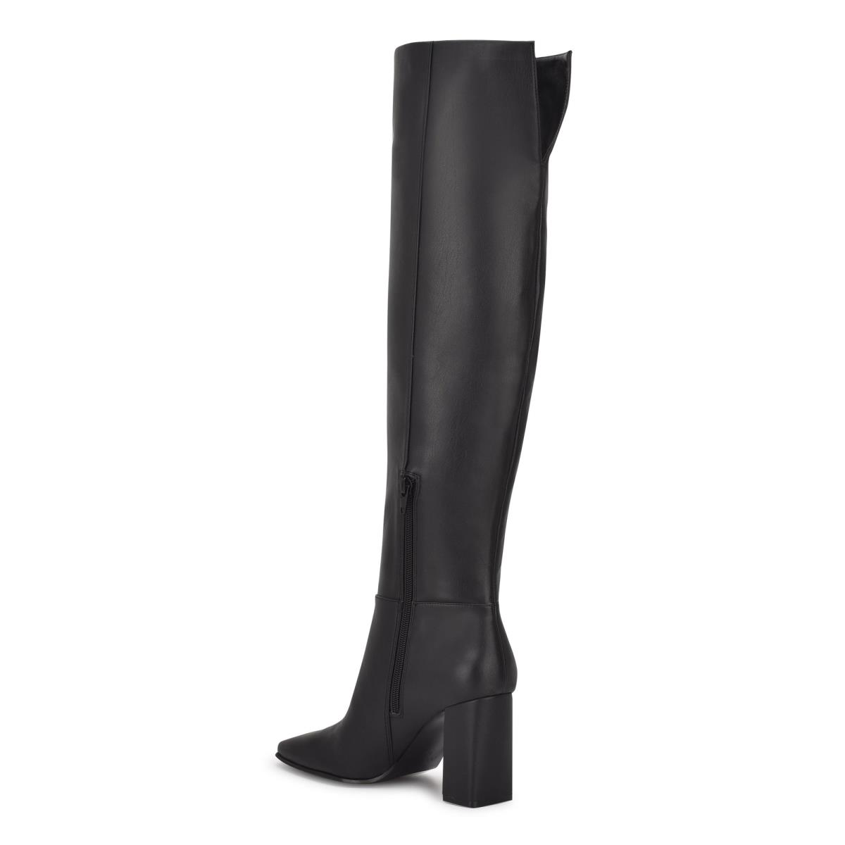 Women's Nine West Kalida Heeled Boots Black | YPZF90623