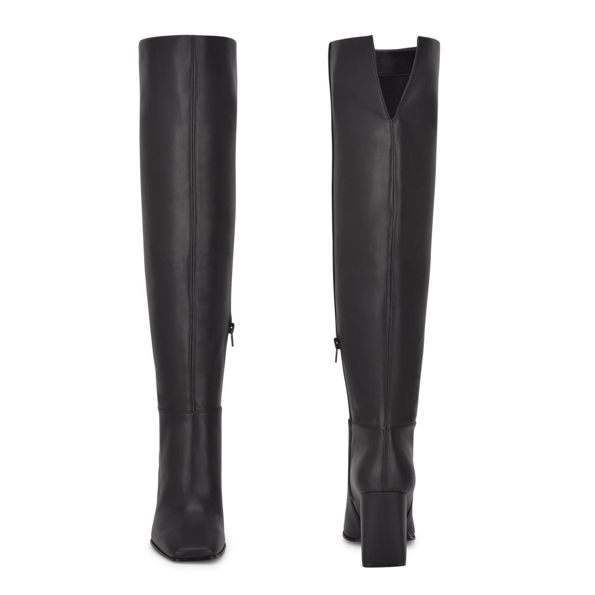 Women's Nine West Kalida Heeled Boots Black | YPZF90623