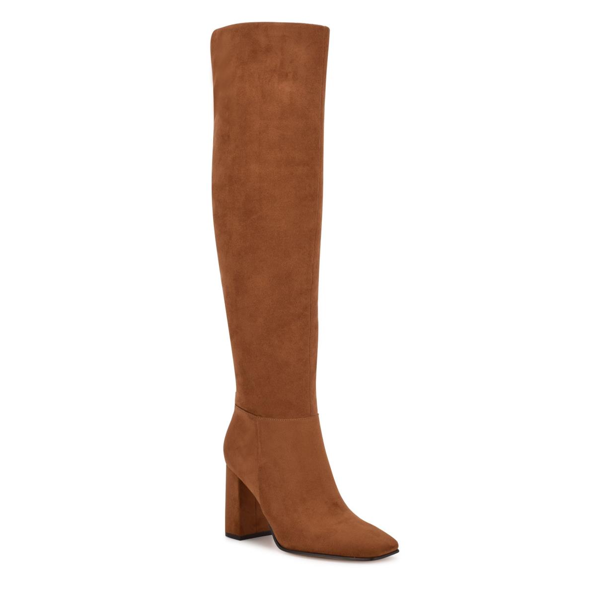 Women's Nine West Kalida Heeled Boots Brown | AWZH59412