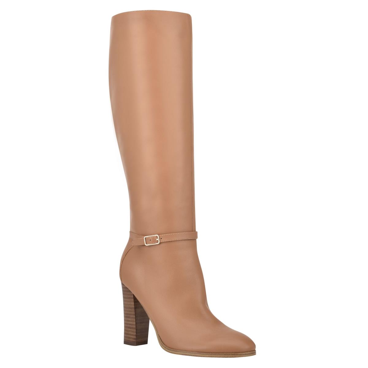 Women's Nine West Kimy Heeled Boots Beige | BZUR78246