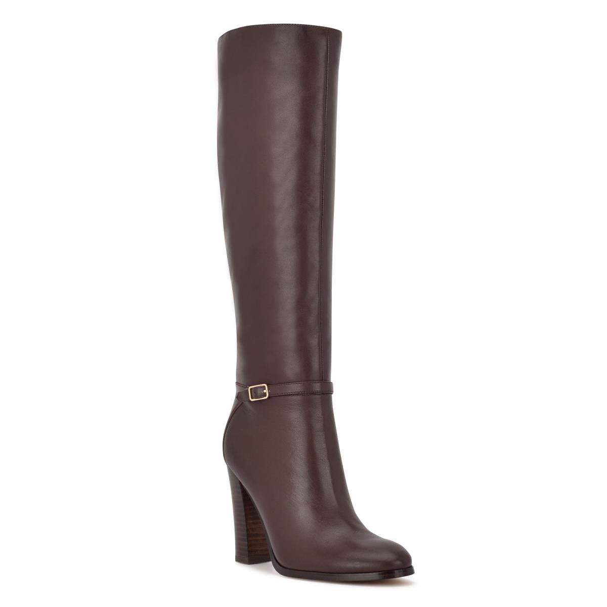 Women's Nine West Kimy Heeled Boots Brown | AXGI72630