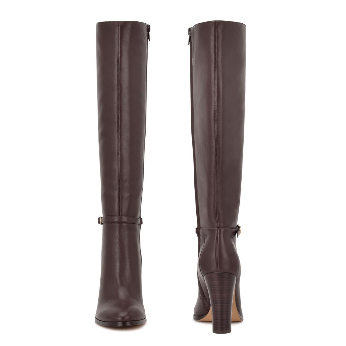 Women's Nine West Kimy Heeled Boots Brown | AXGI72630