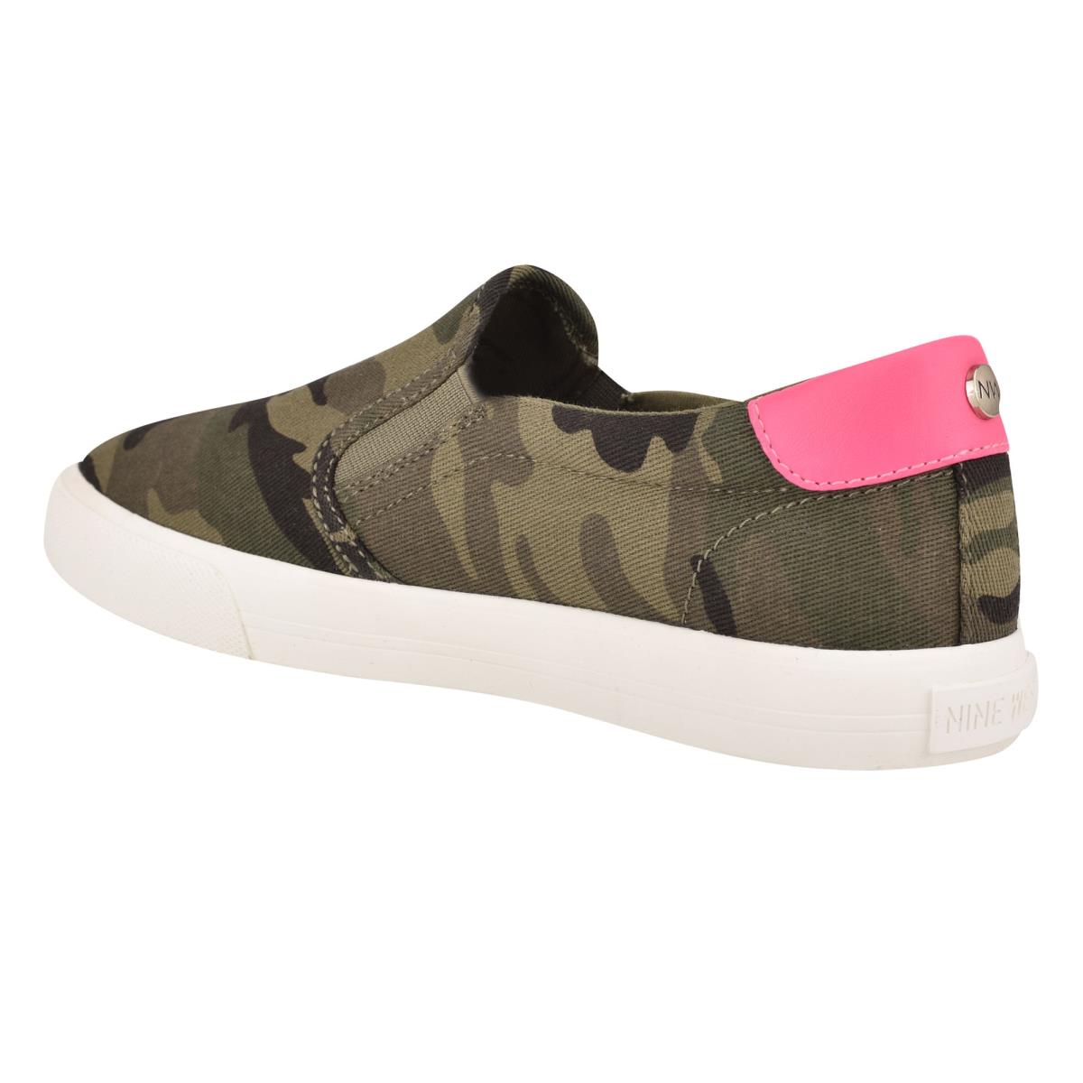 Women's Nine West Lala Slip On Sneakers Camo | DELH80431