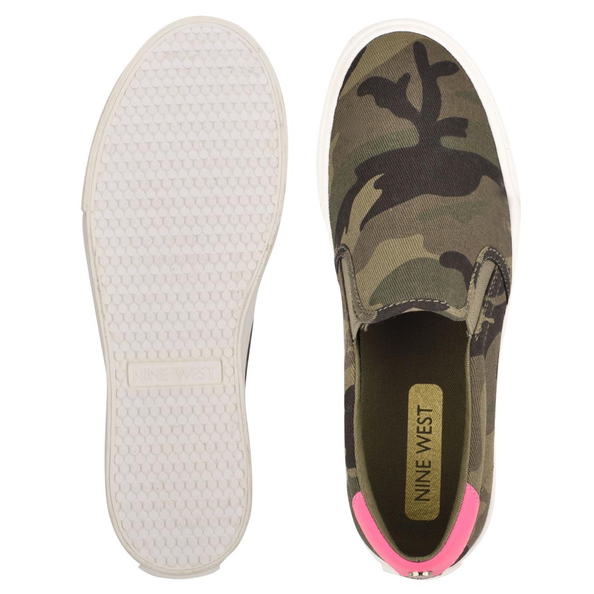 Women's Nine West Lala Slip On Sneakers Camo | DELH80431