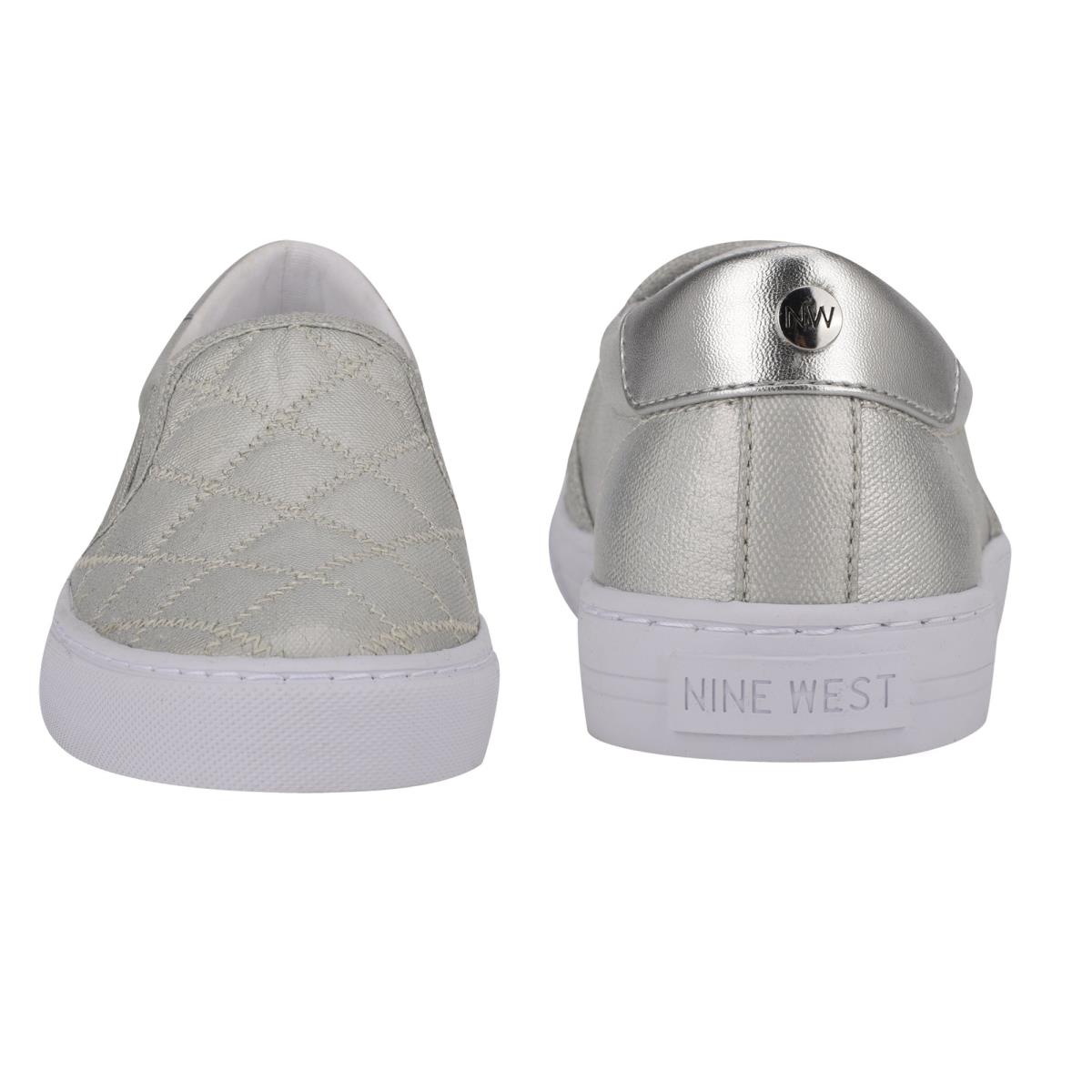 Women's Nine West Lala Slip On Sneakers Silver | QAED35912