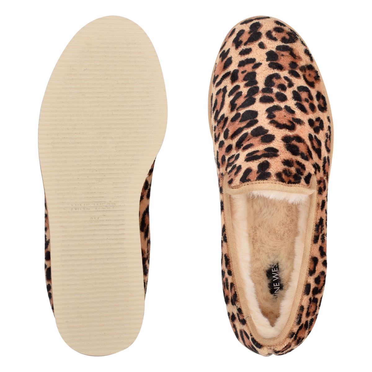 Women's Nine West Laze Cozy Slip On Ballet Flats Leopard | ZGKW45908