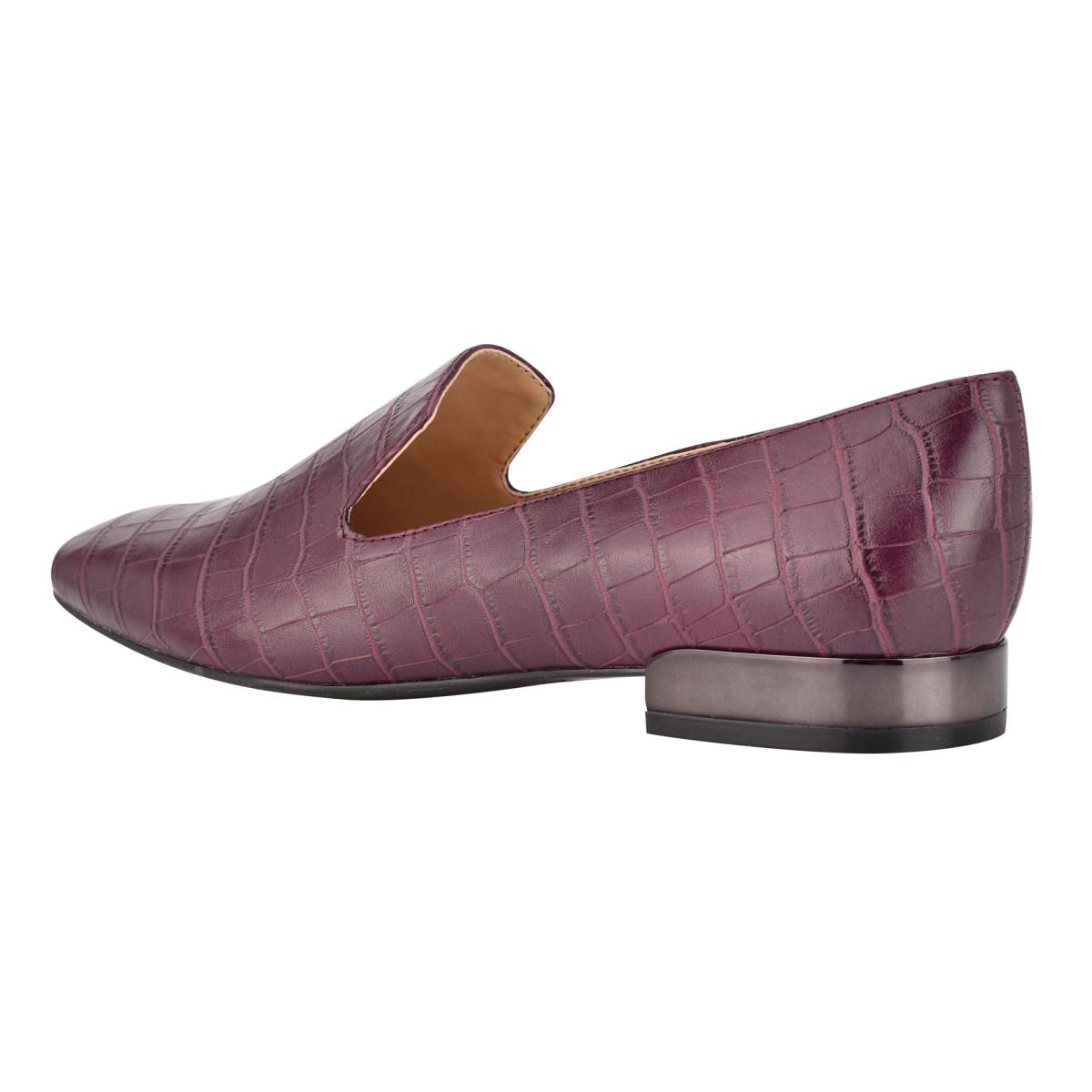 Women's Nine West Lisette Smoking Flats Claret | JMXZ41839