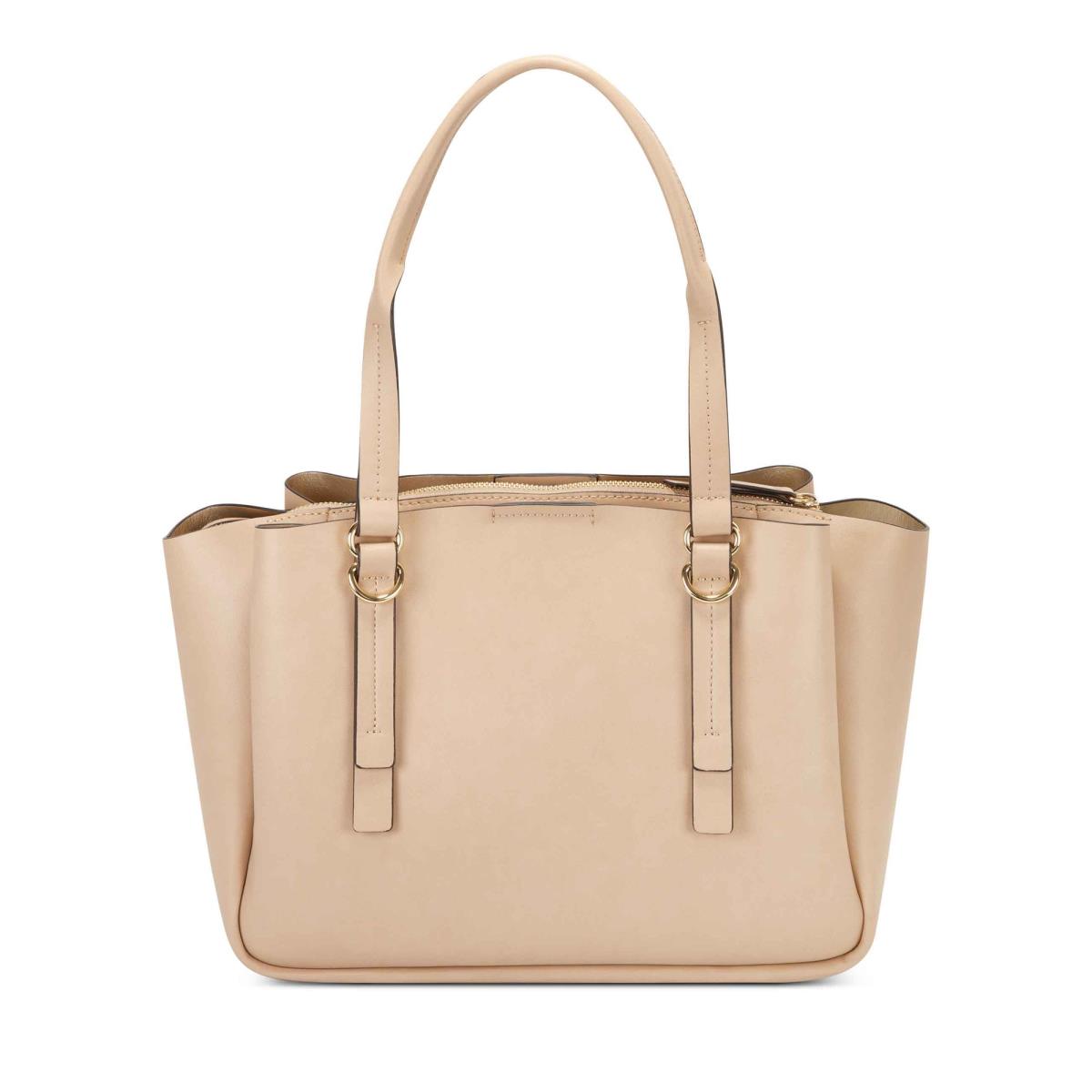 Women's Nine West Maisie Jet Set Satchel Bags Beige | YJUP02356