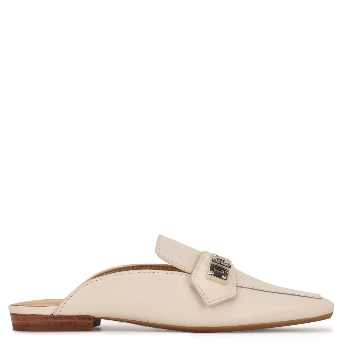 Women\'s Nine West Neat 9x9 Loafer Mules Cream | GBVZ71642