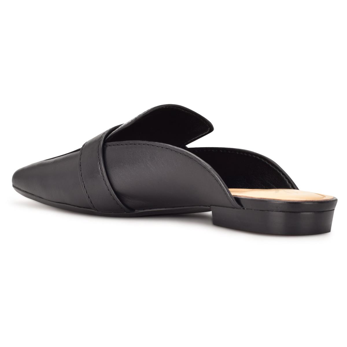 Women's Nine West Neat 9x9 Loafer Mules Black | JWOD54610