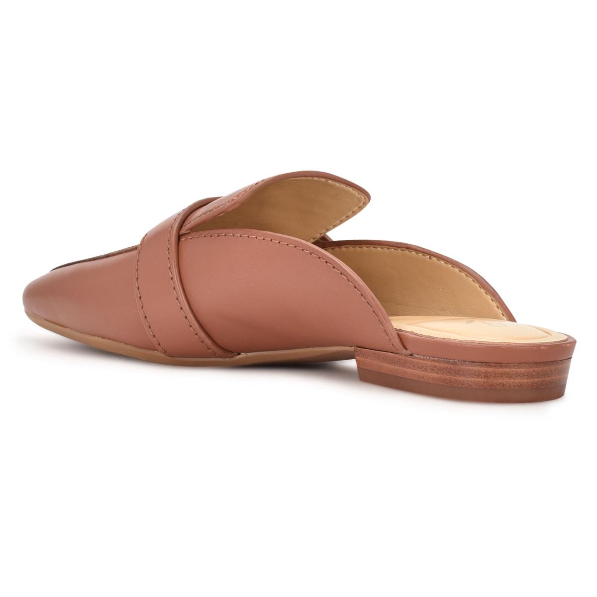 Women's Nine West Neat 9x9 Loafer Mules Coffee | PSIB28091