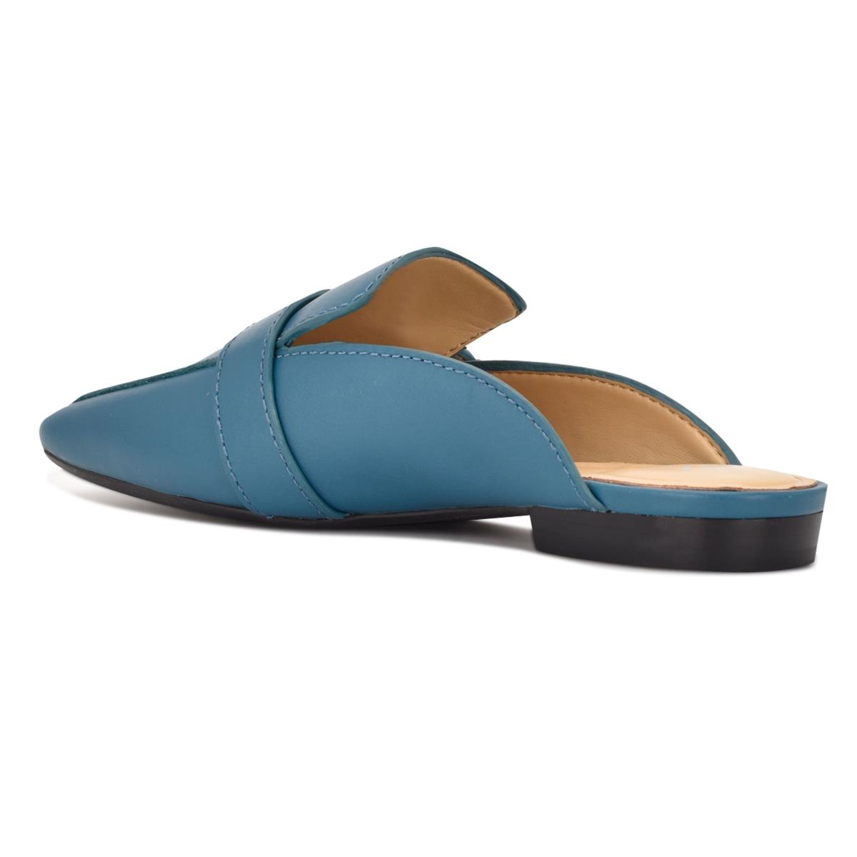 Women's Nine West Neat 9x9 Loafer Mules Turquoise | SCXN75342