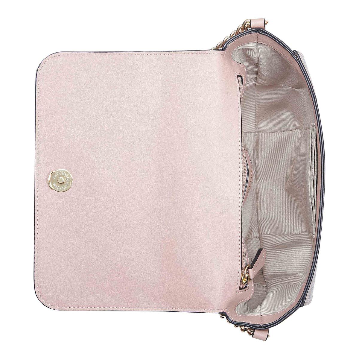 Women's Nine West Nemi Top Handle Flap Crossbody Bags Pink / White | YOBN21789