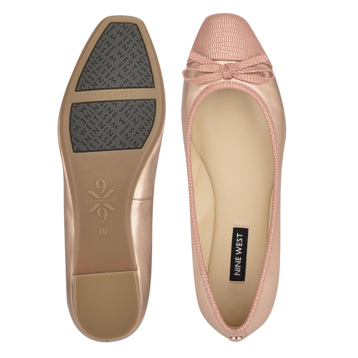 Women's Nine West Olly 9x9 Ballet Ballet Flats Pink | OLXI38207