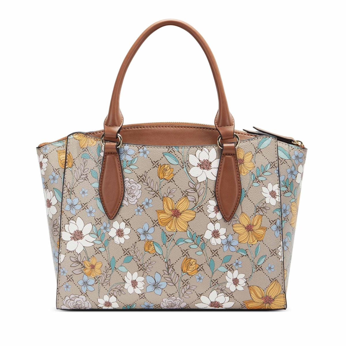 Women's Nine West Paisley Jet Set Satchel Bags Flower | FACY83790