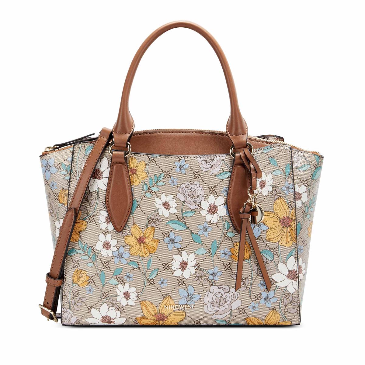 Women\'s Nine West Paisley Jet Set Satchel Bags Flower | FACY83790