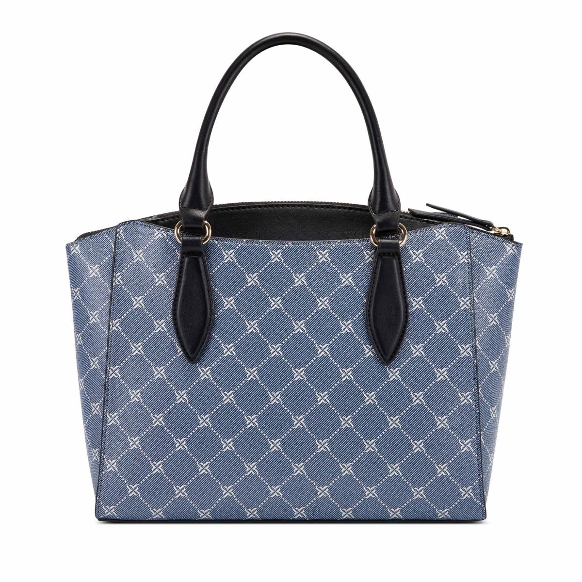 Women's Nine West Paisley Jet Set Satchel Bags Blue | GJUL59832