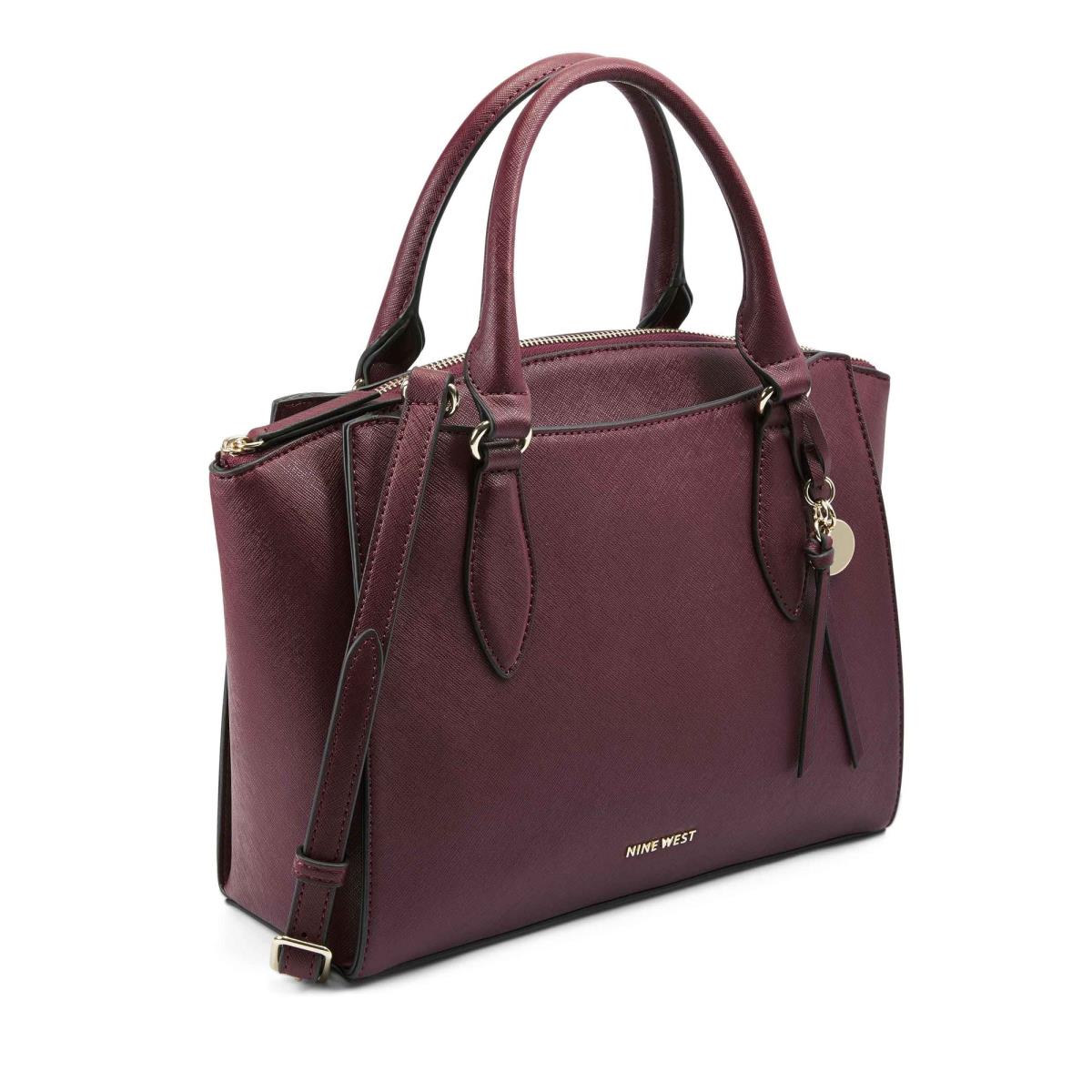 Women's Nine West Paisley Jet Set Satchel Bags Claret | WQZA59026