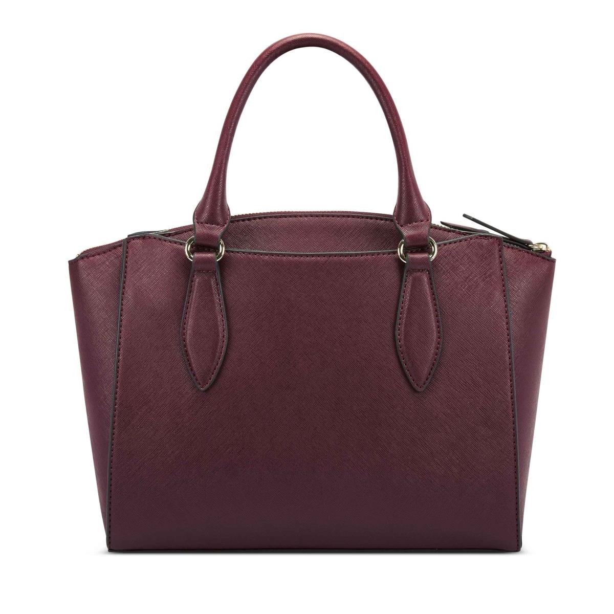 Women's Nine West Paisley Jet Set Satchel Bags Claret | WQZA59026