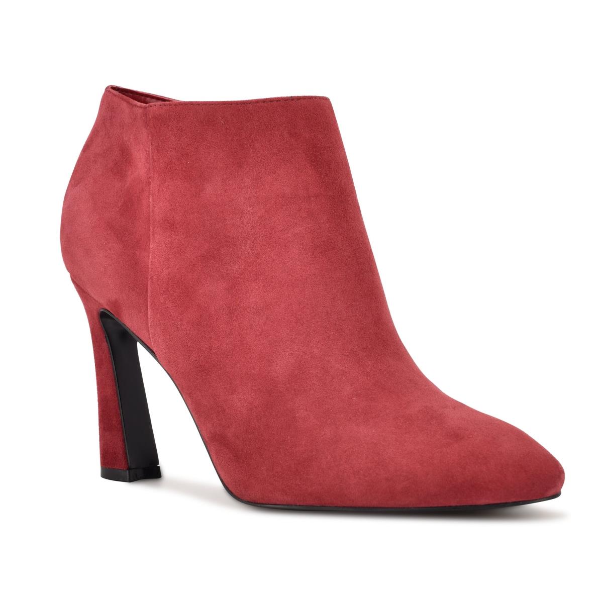 Women's Nine West Raze Dress Booties Burgundy | JWYU09372