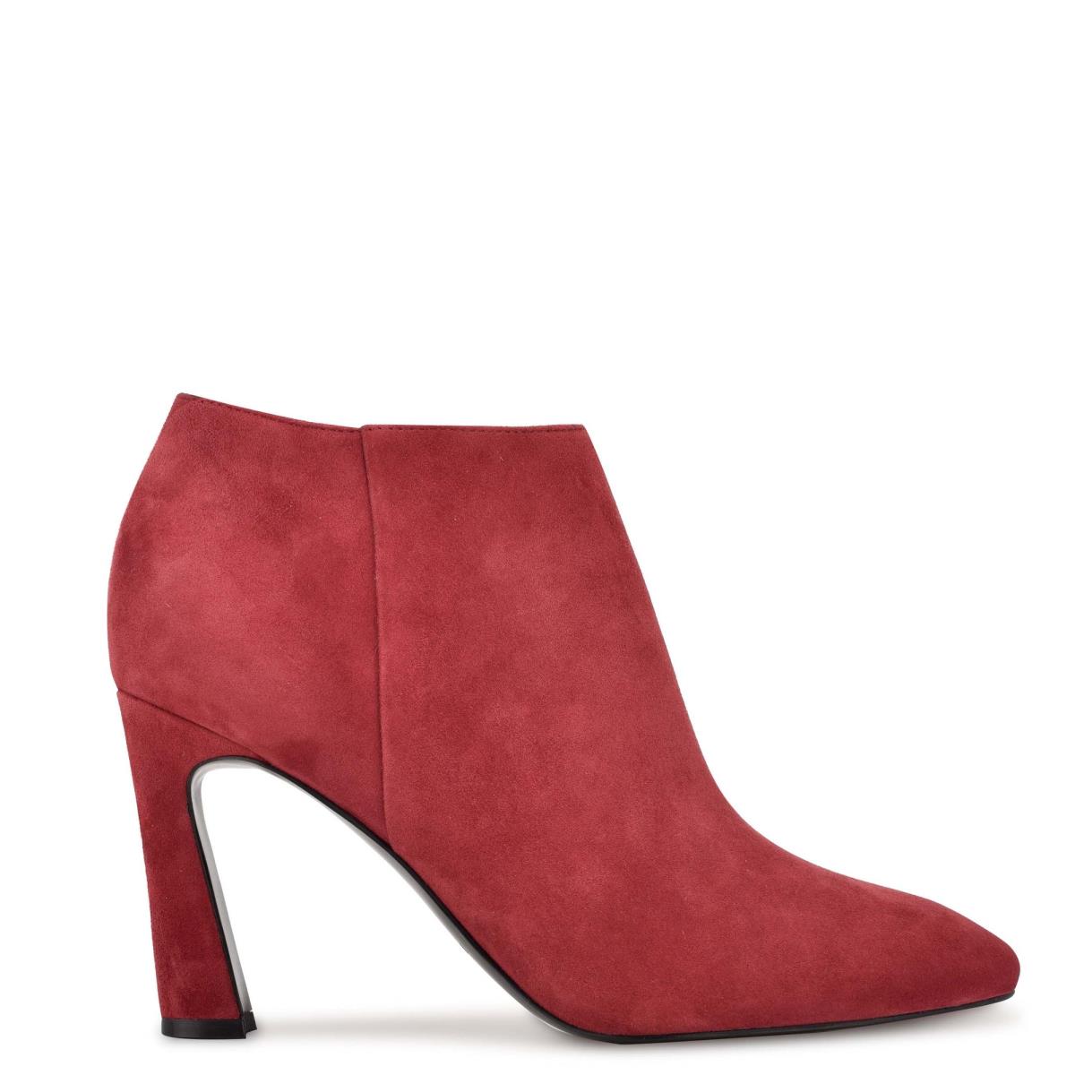 Women\'s Nine West Raze Dress Booties Burgundy | JWYU09372