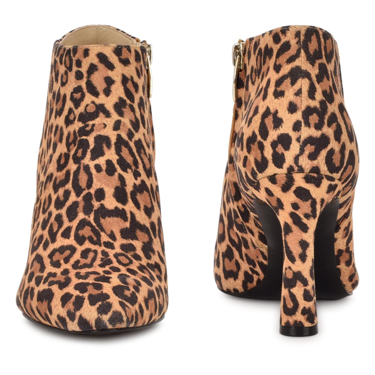 Women's Nine West Raze Dress Booties Leopard | SUWG87629