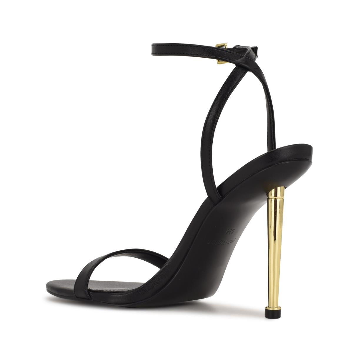 Women's Nine West Reina Ankle Strap Sandals Black | WVID41762