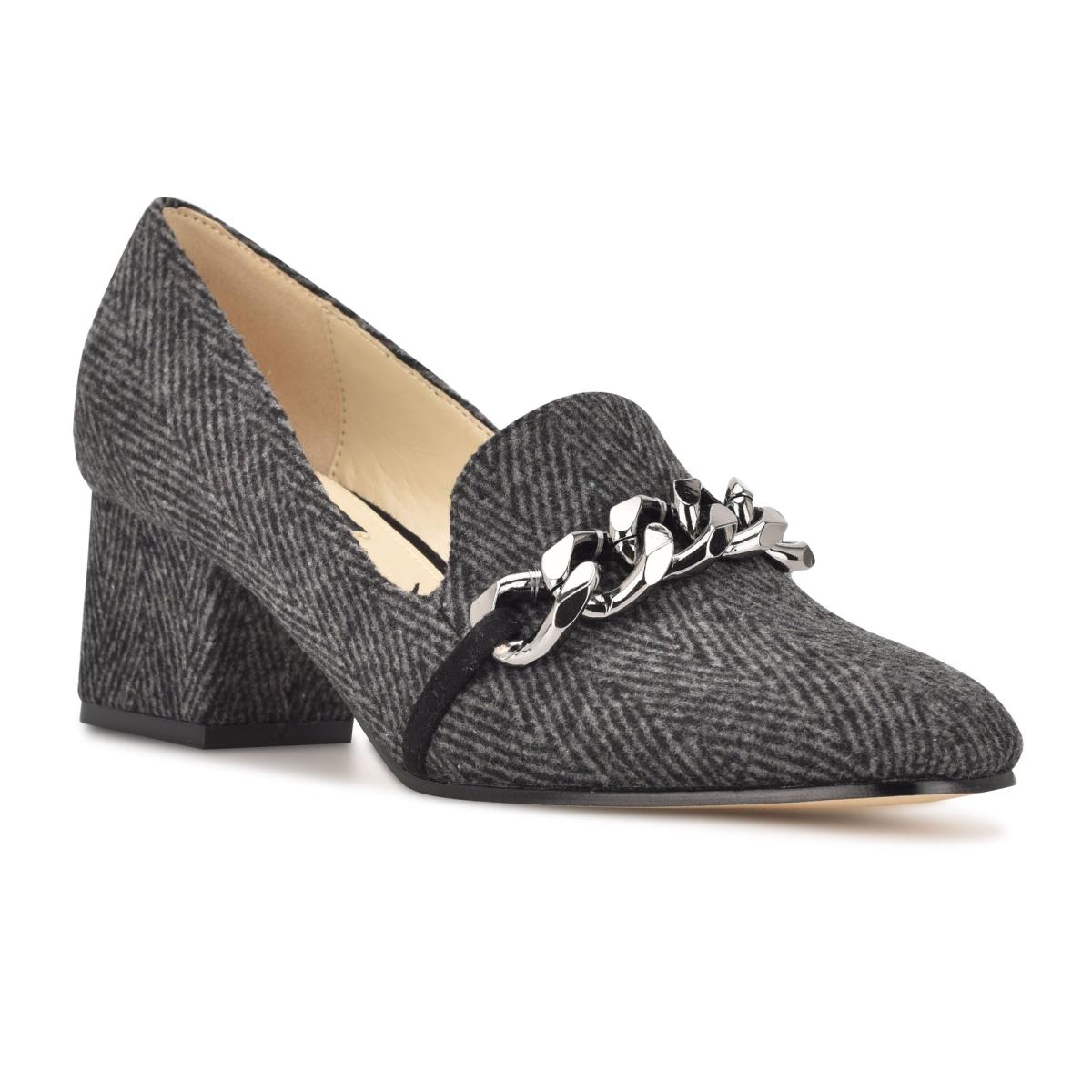 Women's Nine West Remal Heeled Loafers Grey | DLQX35896