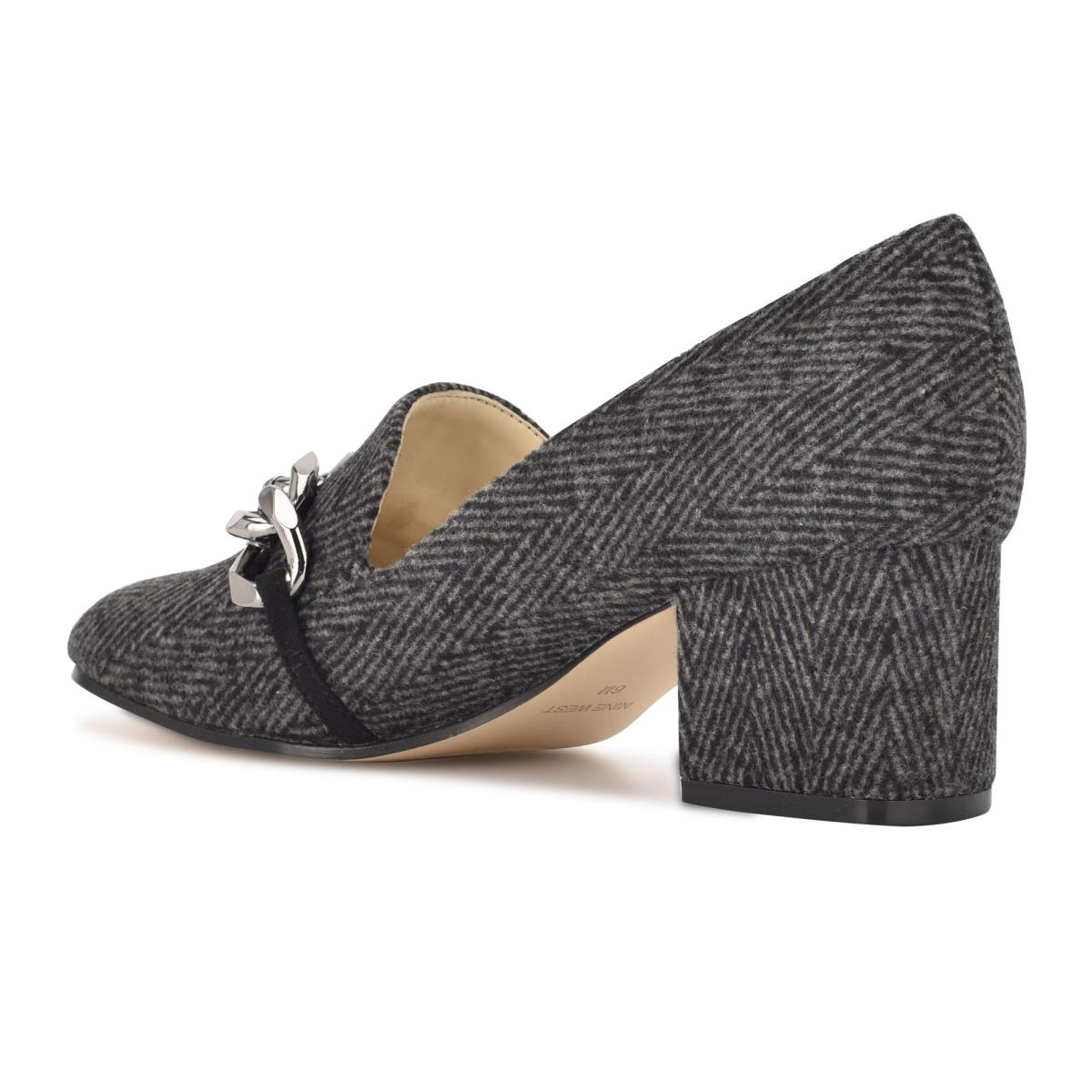 Women's Nine West Remal Heeled Loafers Grey | DLQX35896