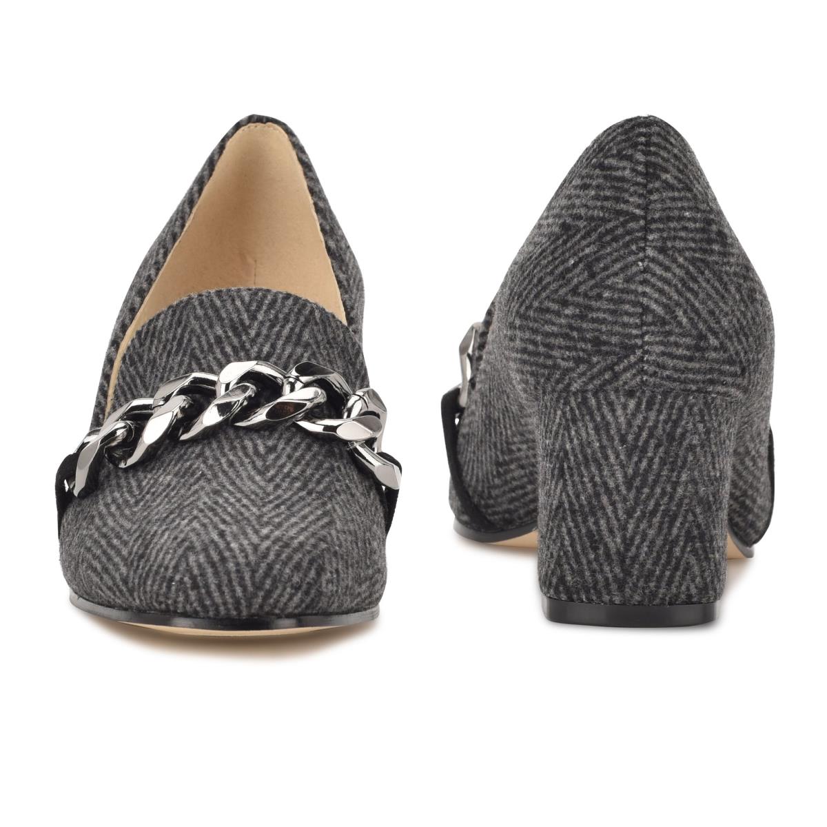 Women's Nine West Remal Heeled Loafers Grey | DLQX35896