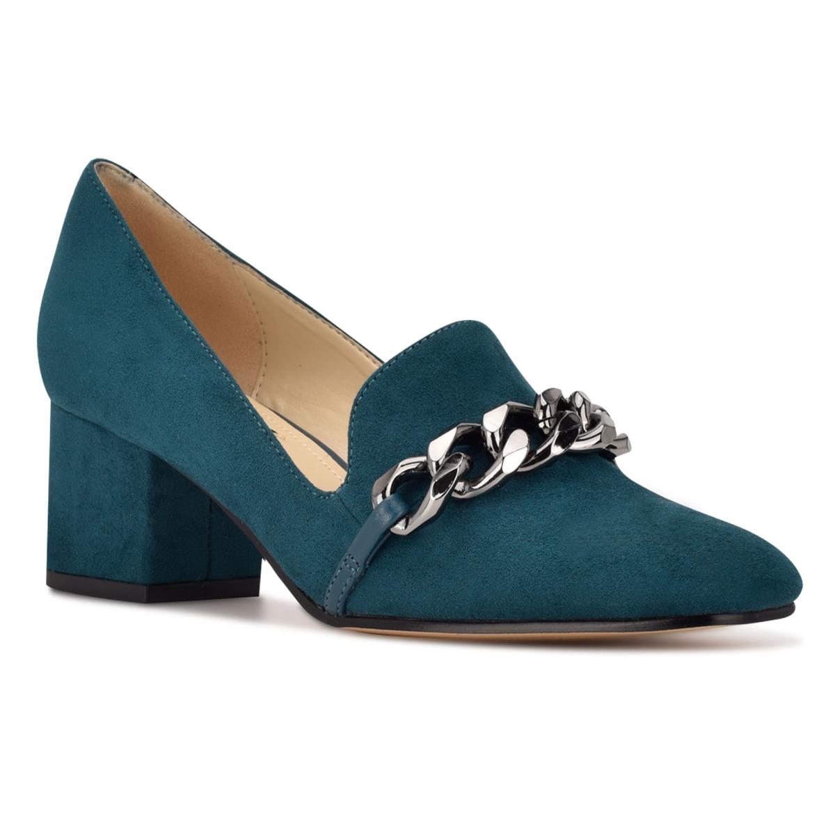 Women's Nine West Remal Heeled Loafers Turquoise / Turquoise | LGSH39418