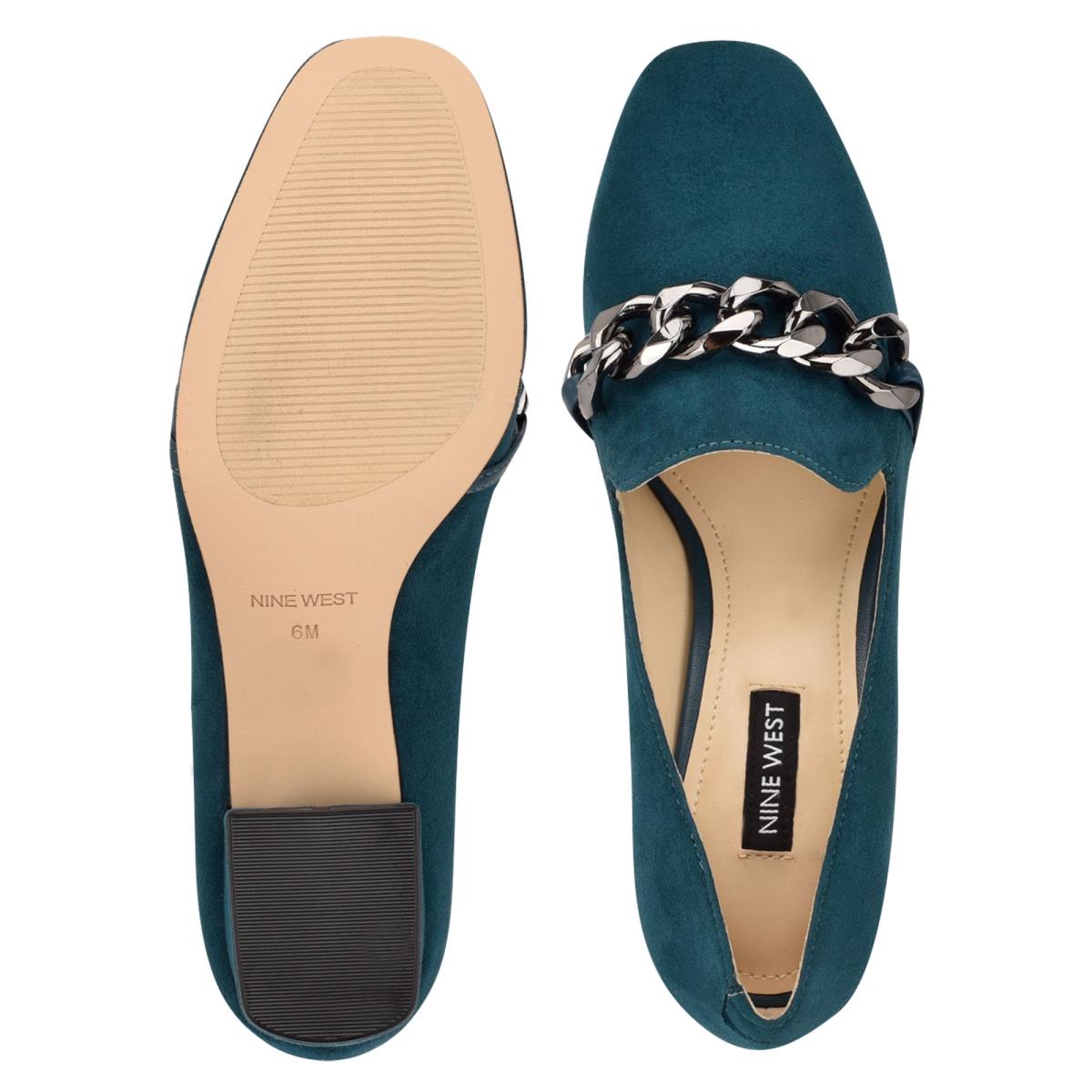 Women's Nine West Remal Heeled Loafers Turquoise / Turquoise | LGSH39418