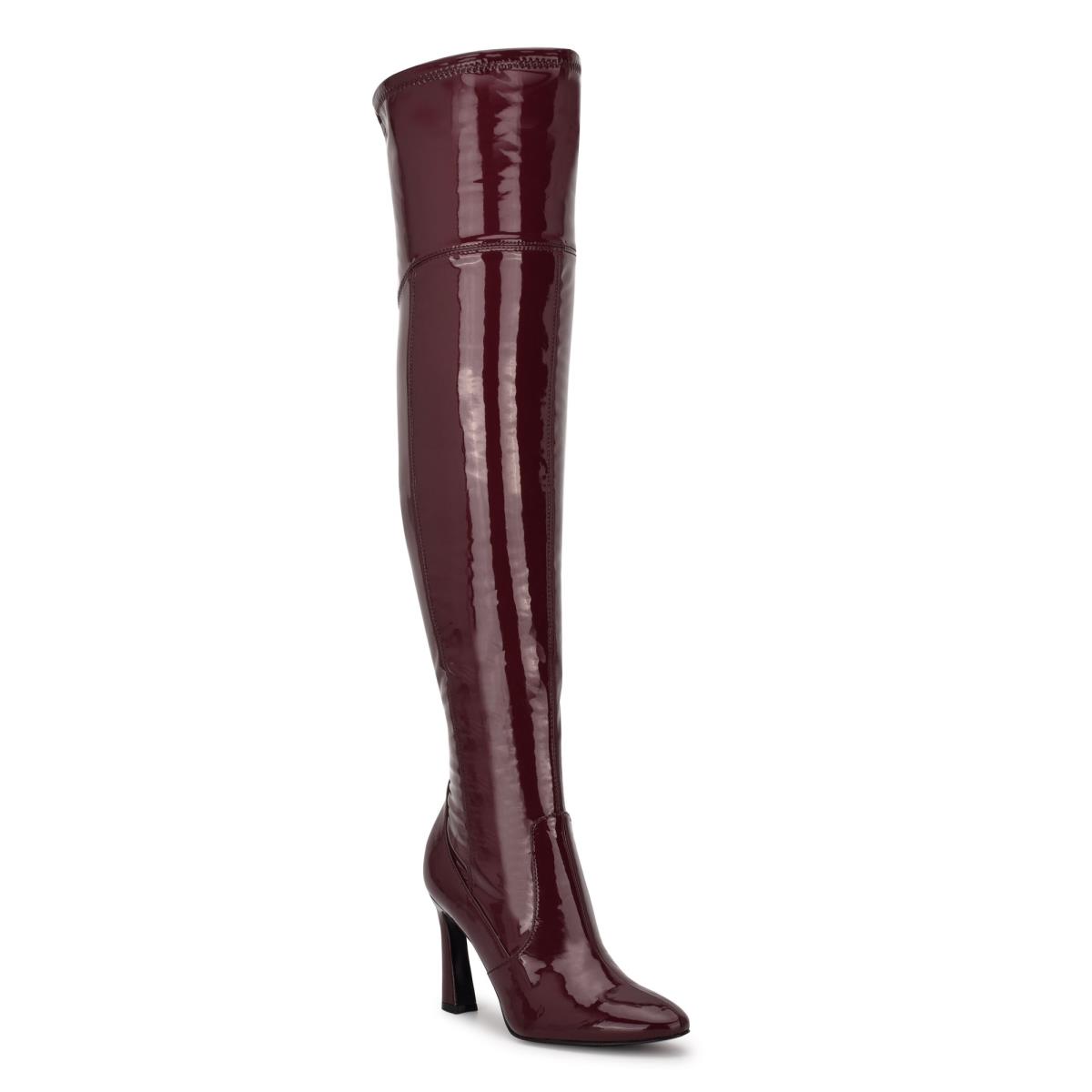 Women's Nine West Sizzle Over The Knee Heel Boots Pink | BIPF47860