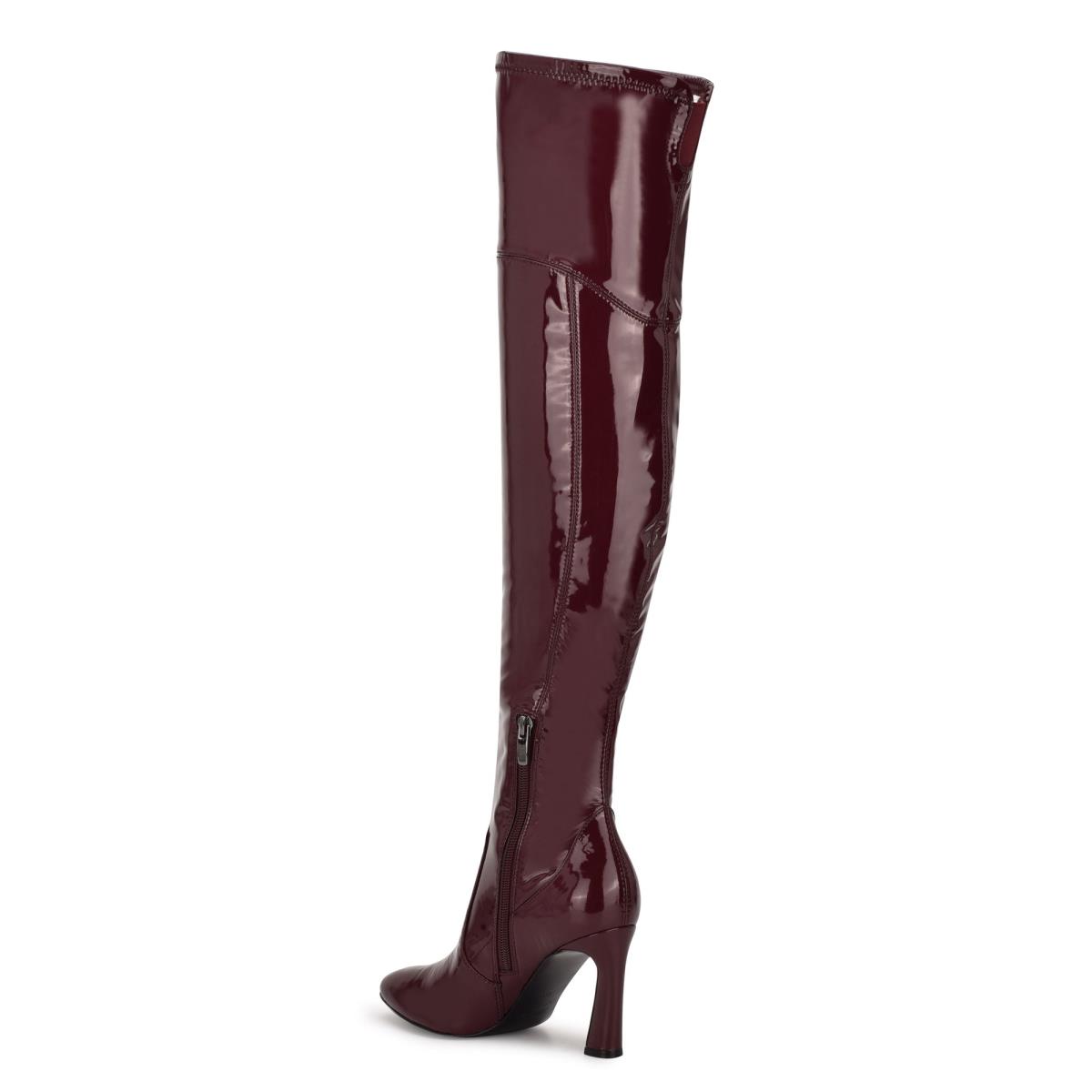 Women's Nine West Sizzle Over The Knee Heel Boots Pink | BIPF47860