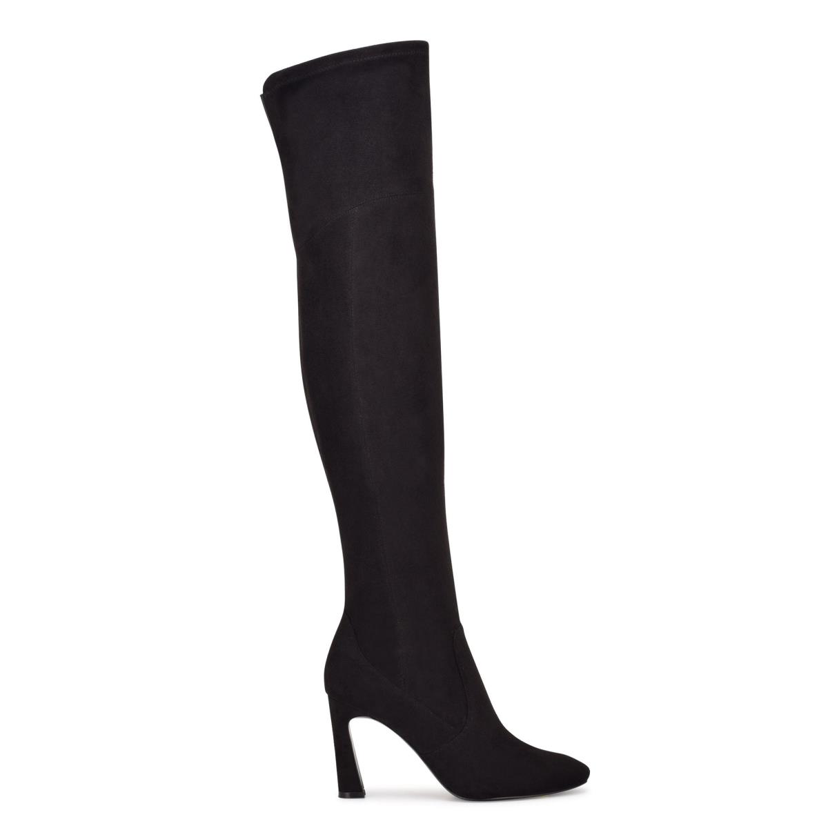 Women\'s Nine West Sizzle Over The Knee Heel Boots Black | XFOC74381