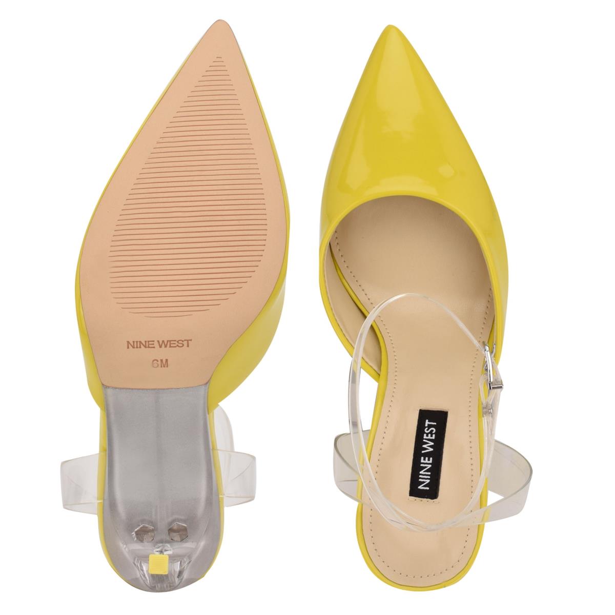 Women's Nine West Sparkea Ankle Strap Pumps Yellow | FJDM57491